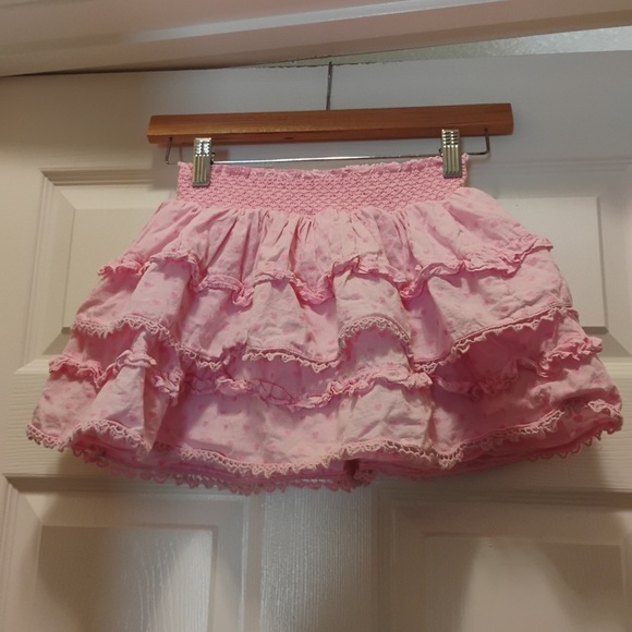 American Girl x LoveShackFancy Pink Layered Ruffle Skirt Cute Girly Size S (7/8) - Picture 7 of 8